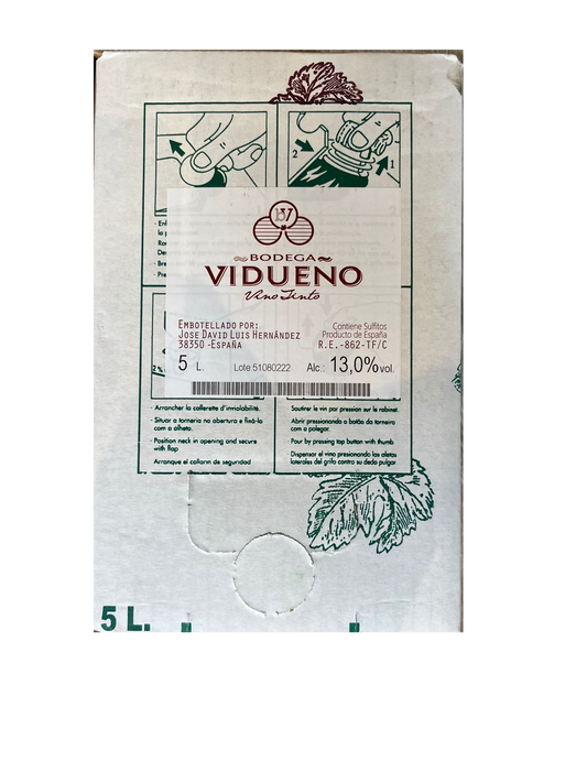 5 LTR VINO TINTO SOAVE VIDUEÑO