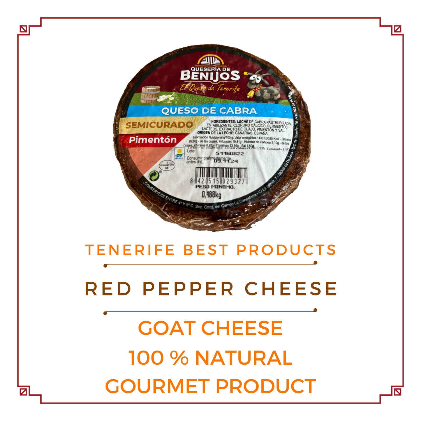 Goat Cheese LA CASA DEL QUESO Red Rousted Pepper