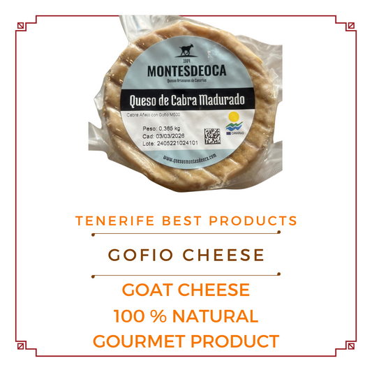 Queso MONTESDEOCA de Cabra Madurado, curado con gofio ~ 500 gr