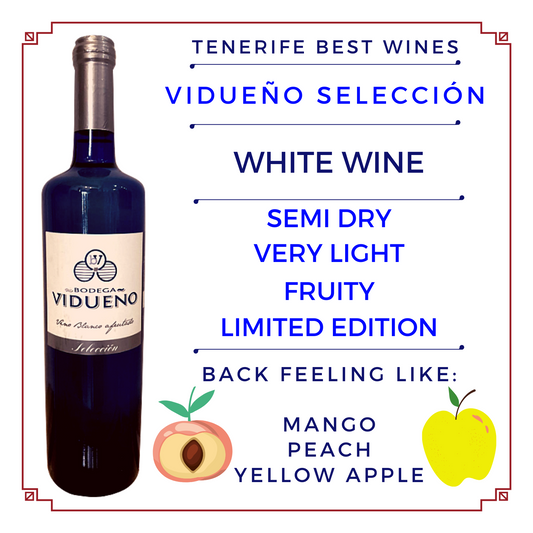 Tenerife Wine White Fruity VIDUENO Selected Grape